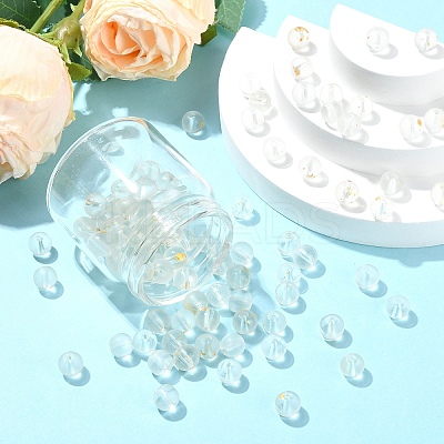 100Pcs Frosted Baking Paint Glass Beads DGLA-YW0001-36A-1