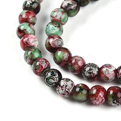 Baking Paint Glass Beads Strands DGLA-N003-4mm-A09-1