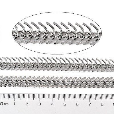 304 Stainless Steel Fishbone Chains STAS-NH0001-03P-1