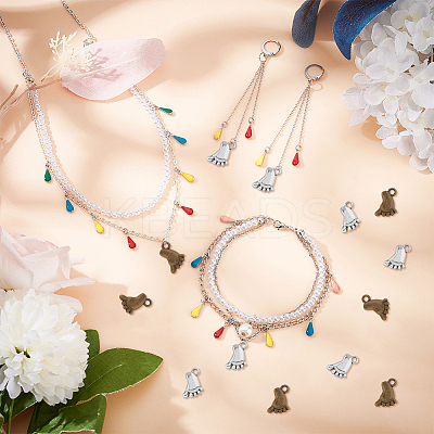 80Pcs 2 Style Tibetan Style Alloy Charms FIND-DC0004-14-1