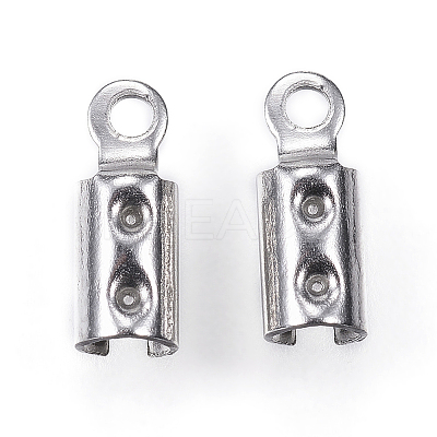 Tarnish Resistant 304 Stainless Steel Folding Crimp Ends LS-X-STAS-P107-07P-1