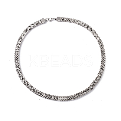 Non-Tarnish 304 Stainless Steel Snake Chain Necklace with Lobster Claw Clasps for Men Women STAS-K249-04A-P-1