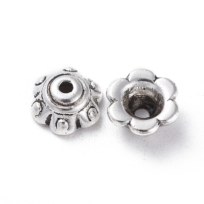 Tibetan Style Alloy Bead Caps LF0571Y-NF-1