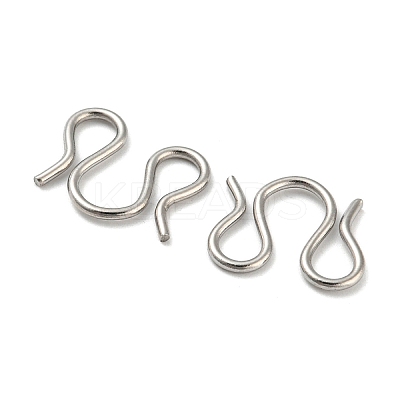 Non-Tarnish 304 Stainless Steel S-Hook Clasps STAS-Z048-06P-1