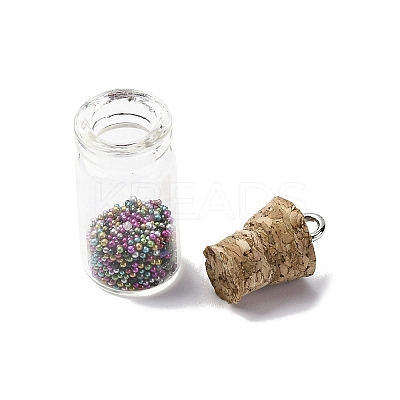 Glass Wishing Bottle Pendant Decorations LS-GLAA-XCP0001-59-1