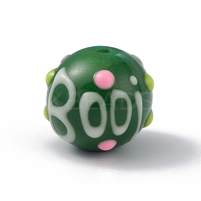 Opaque Painted Glass Beads LS-GLAA-B001-01D-1