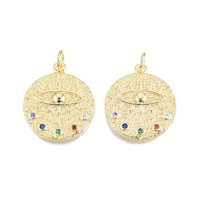 Brass Pave Cubic Zirconia Pendants KK-N231-348B-01-1