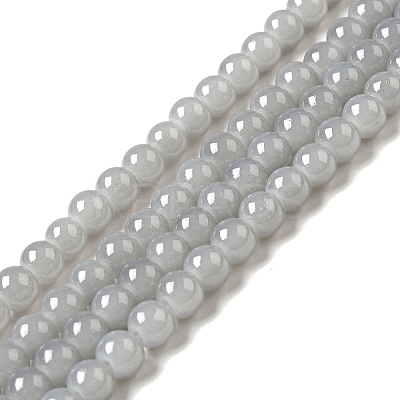 Imitation Jade Glass Beads Strands DGLA-S076-6mm-30-1