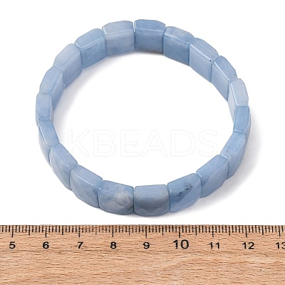 Dyed Natural White Jade Beaded Stretch Bracelets for Unisex G-K303-02P-01-1