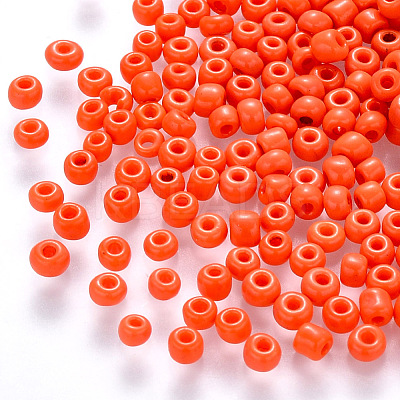 8/0 Baking Paint Glass Round Seed Beads SEED-S036-01B-01-1