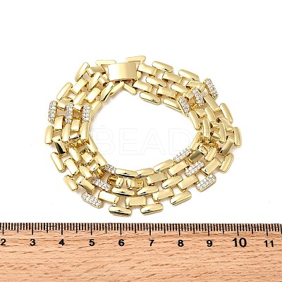 Brass Watch Band Chain Bracelets for Men Women BJEW-H630-11G-1