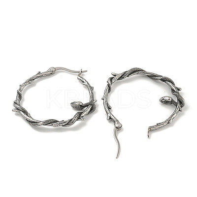 316 Surgical Stainless Steel Hoop Earrings for Women and Men EJEW-D096-22B-AS-1