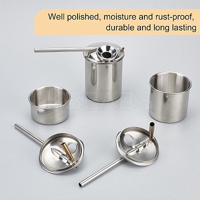 Stainless Steel Blowing Glaze Pot AJEW-WH0120-68A-1