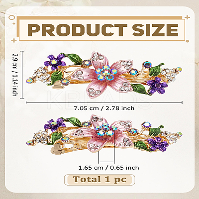 1Pc Alloy Enamel Hair Barrettes PHAR-LP0003-008B-1