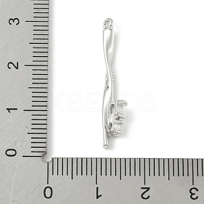 Brass Micro Pave Cubic Zirconia Pendants KK-M326-13A-P-1