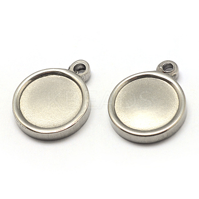 Tarnish Resistant 304 Stainless Steel Pendant Cabochon Settings LS-STAS-T001-11-1