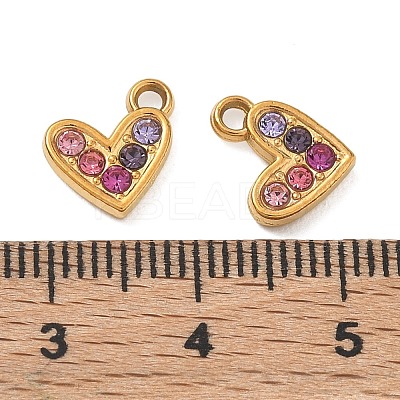 304 Stainless Steel Rhinestone Pendants SA-CBA49D2-09G-1