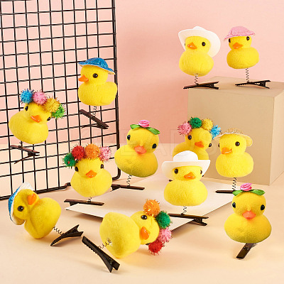 12Pcs 3 Styles Wool with Alligator Hair Clips for Girl PHAR-TA0001-21-1