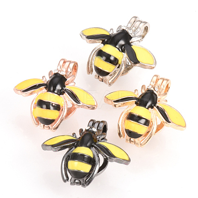 Alloy Enamel Diffuser Locket Pendants PALLOY-S109-05-1