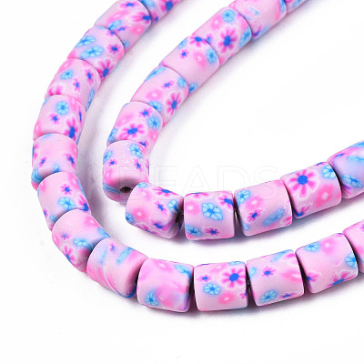 Handmade Polymer Clay Bead Strands CLAY-T020-10D-1
