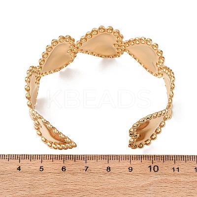 Marine 304 Stainless Steel Cuff Bangles for Women BJEW-Z147-01G-02-1