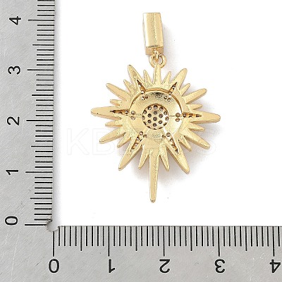 Brass Micro Pave Cubic Zirconia Pendants LS-KK-F909-01G-01-1