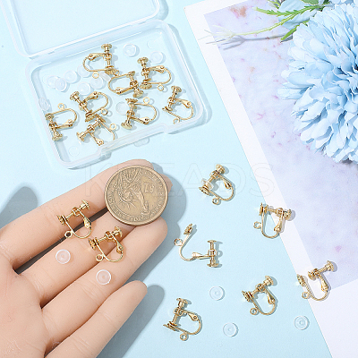 40Pcs 316 Surgical Stainless Steel Clip-on Earring Findings STAS-BBC0008-58B-1