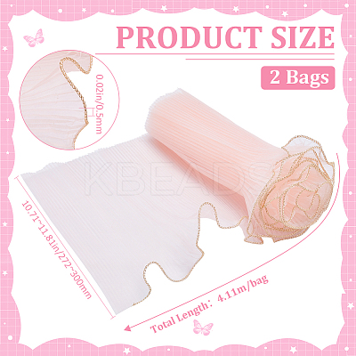 2 Bags Organza Flower Wrapping Cloth DIY-GF0009-25-1