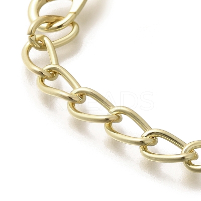 Electroplated CCB Curb Chain Necklace & Bracelets Set SJEW-G084-01G-1