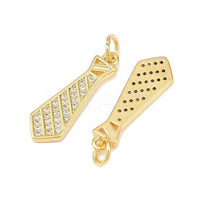 Brass Micro Pave Cubic Zirconia Pendants KK-P339-11G-1