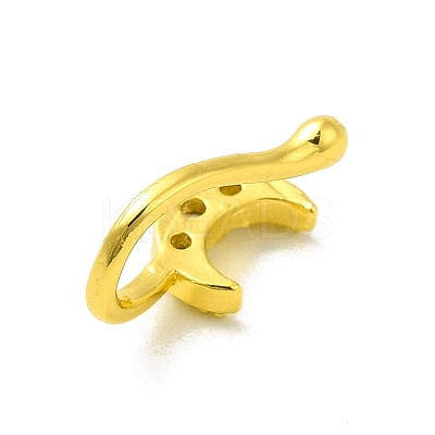 Clear Cubic Zirconia Moon Clip on Nose Rings LS-AJEW-F059-13G-1