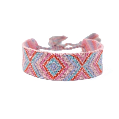 Polyester Braided Rhombus Pattern Cord Bracelet LS-PW-WGDE6D0-09-1