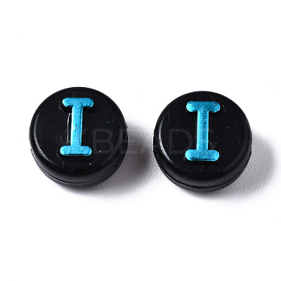 Opaque Black Acrylic Beads MACR-Q242-009B-1