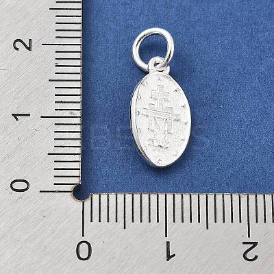 925 Sterling Silver Oval Miraculous Medal Virgin Charms STER-S009-05S-1