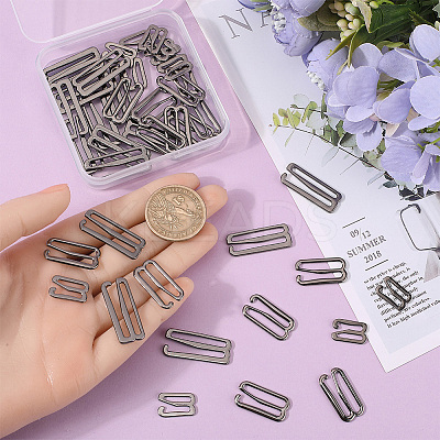 60Pcs 3 Style Number 9 Shaped Alloy Bra Strap Hooks for Sewing DIY-GF0009-30B-1
