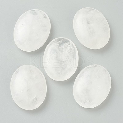 Natural Quartz Crystal Oval Palm Stone G-G973-05-1