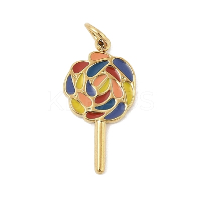 304 Stainless Steel Enamel Pendants STAS-U044-02A-G-1