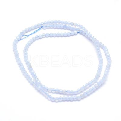 Natural Blue Lace Agate Beads Strands G-E411-12-3mm-1