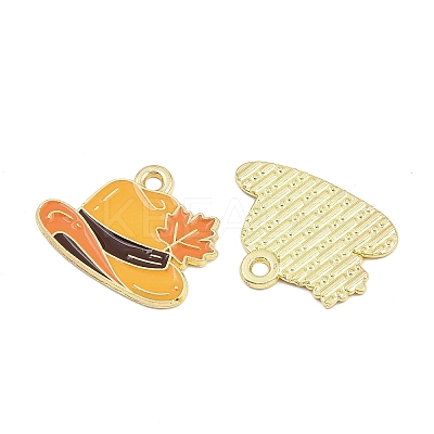 Thanksgiving Theme Alloy Enamel Pendants FIND-I065-04F-G-1