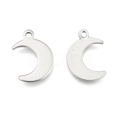 Tarnish Resistant Crescent Moon Stainless Steel Charms Pendants STAS-Q168-06-1