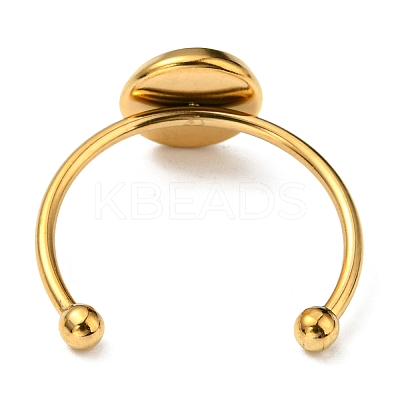 Ion Plating(IP) 304 Stainless Steel Open Cuff Ring Findings STAS-H215-01A-G-1