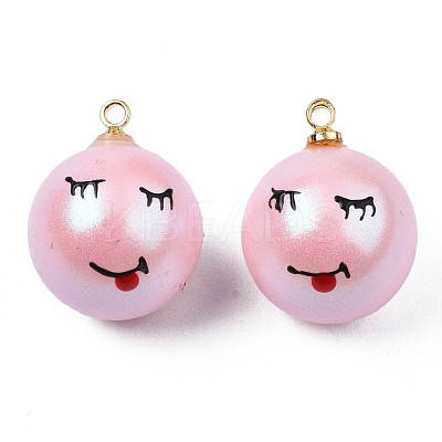 ABS Plastic Imitation Pearl Pendants KY-N015-111-1