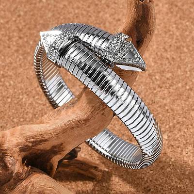 304 Stainless Steel Stretch Bracelets for Women BJEW-A031-03P-1