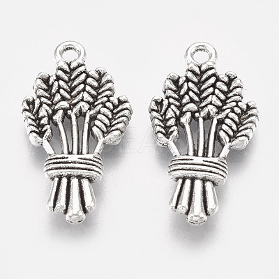 Autumn Theme Tibetan Style Alloy Pendants TIBEP-T052-09AS-RS-1