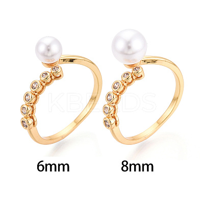 Brass Micro Pave Cubic Zirconia Cup Peg Ring Settings KK-N274-14G-1