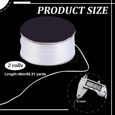 2 Rolls Nylon Beading Threads NWIR-PH0002-38B-1