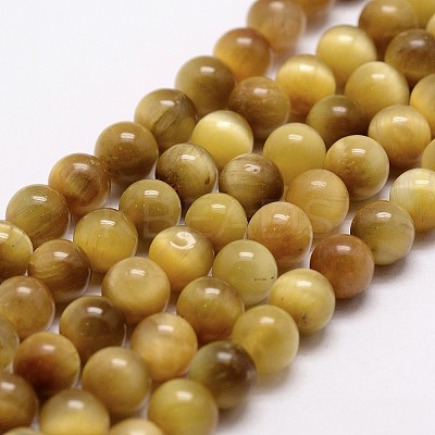 Natural Tiger Eye Bead Strands G-G735-23-12mm-03-1