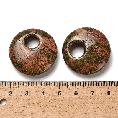 Natural Unakite Pendants G-H073-05D-1