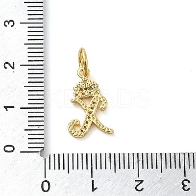 Brass Micro Pave Cubic Zirconia Pendants KK-M273-01G-X-1