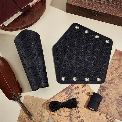 Adjustable PU Leather Cord Bracelet AJEW-WH0314-651A-1